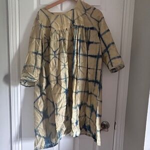 Flared batik cotton dress